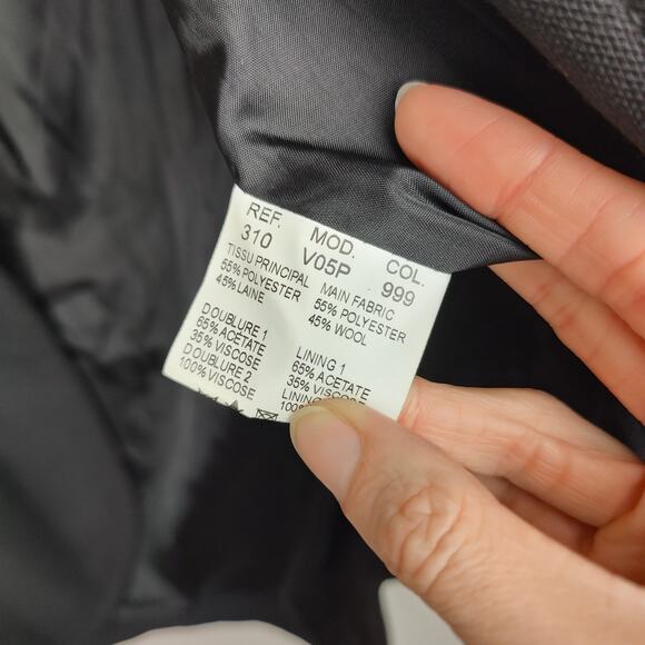 Carven Blazer Womens 38 FR Large US Black Avant‎ Garde Jacket Designer - Picture 10 of 11